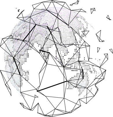 Network nodes graphic